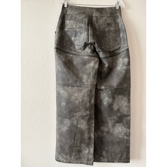 Fashion Nova Gray Western Moves Convertible Faux Leather Pants Women’s Medium - Picture 8 of 12